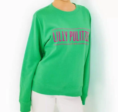 Shop Lilly Pulitzer Ballad Long Sleeve Sweatshirt In Spearmint  Embroidered Sweatshirt In Multi