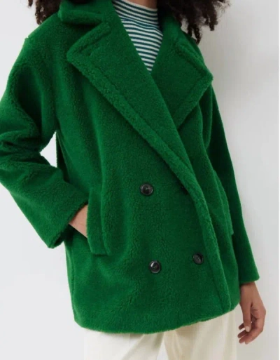 Shop Marella Manolo Teddy Coat In Green