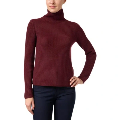 Shop Vince Cashmere Turtleneck Sweater In Burgundy In White