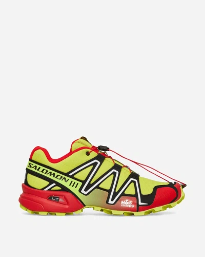 Shop Salomon Speedcross 3 Sneakers Sulphur Spring / High Risk Red / Black In Yellow