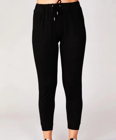 Shop French Kyss Viscose Joggers In Black