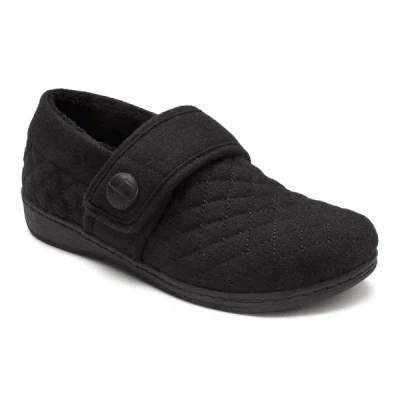 Shop Vionic Women's Jackie Flannel Slipper - Medium Width In Black