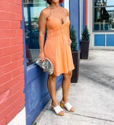 Shop Minkpink Vallah Sherbet Mini Dress In Orange