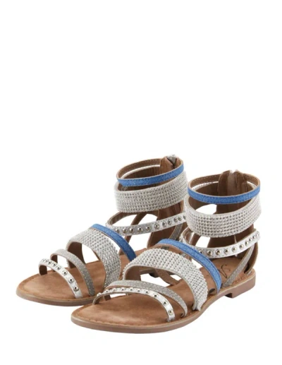 Shop Azura Belalia Slingback Sandal In Silver Multi