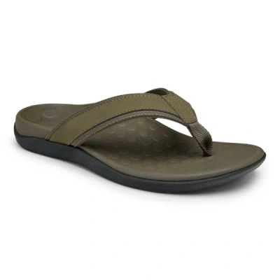 Shop Vionic Men's Tide Toe Post Sandal In Olive In Green