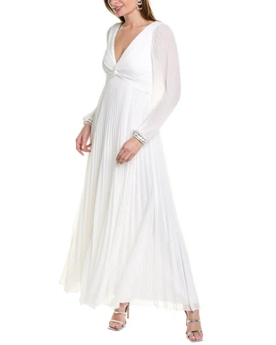 Shop Ungaro Dominic Pleated Maxi Dress In White