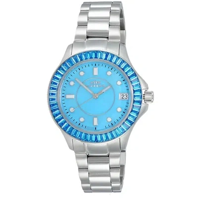 Shop Oniss Women's Crown Blue Dial Watch In Silver