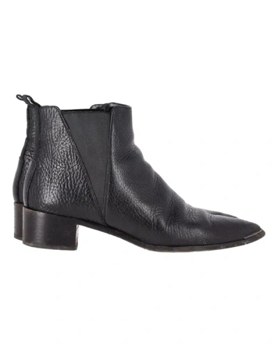 Shop Acne Studios Jensen Chelsea Ankle Boots In Black Leather
