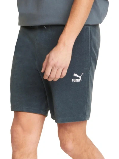 Shop Puma Mens Terry Logo Shorts In Multi