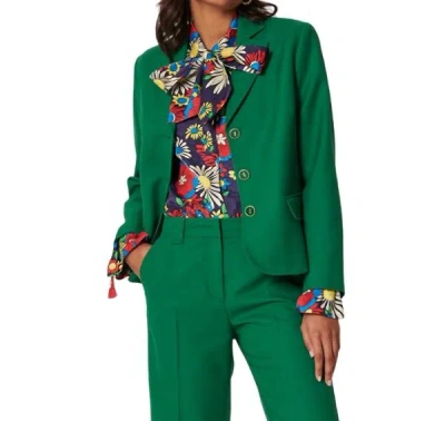 Shop Tara Jarmon Venitien Jacket In Emeraude In Green