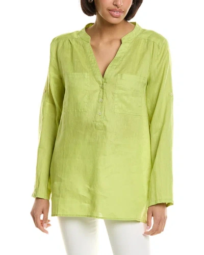 Shop Hiho Martha Linen Tunic In Green