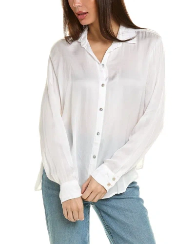 Shop Bella Dahl Side Slit Shirt In White