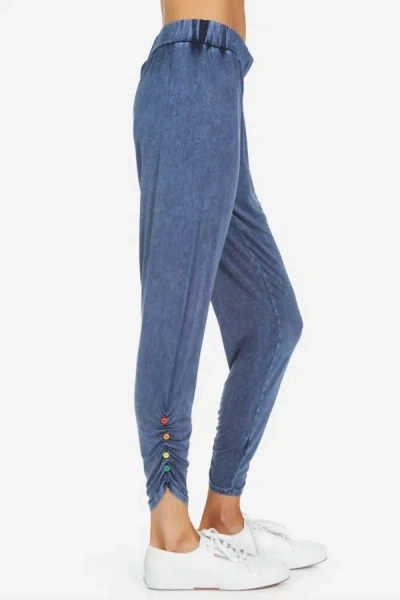 Shop Michael Lauren Button Sweatpant In Blue