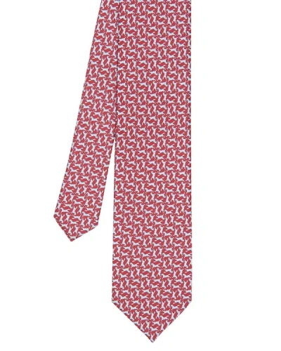 Shop J.mclaughlin J. Mclaughlin Horse Silk Tie In Red
