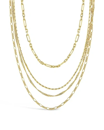 Sterling Forever Women's Multi Chain Layered Necklace In Gold