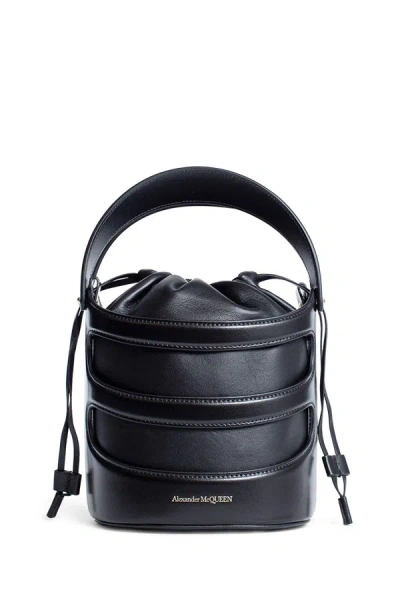 Shop Alexander Mcqueen Top Handle Bags In Black