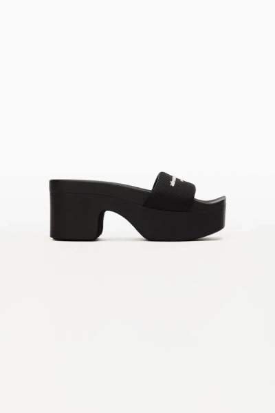 Shop Alexander Wang Aw Platform Slide Shoes In 001 Black