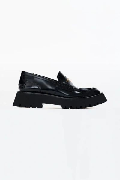 Shop Alexander Wang Carter Lug Loafer Shoes In Black