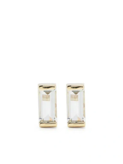 Shop Alíta Alita Earrings Pair Mono Baguette Am.v Accessories In Grey