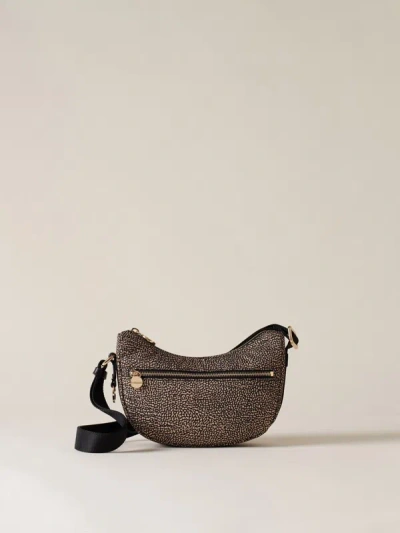 Shop Borbonese Luna Bag Mini Bags In X11 Op Naturale/nero