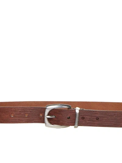 Shop Brunello Cucinelli Belts In Leather Brown