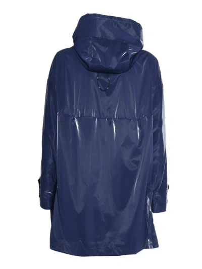 Duno Eden Blue Trench Coat In Blue