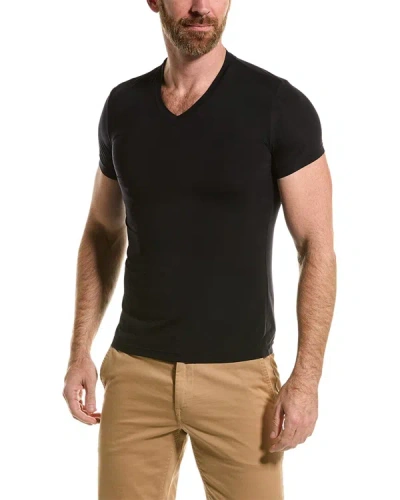 Shop Hom V-neck T-shirt In Black