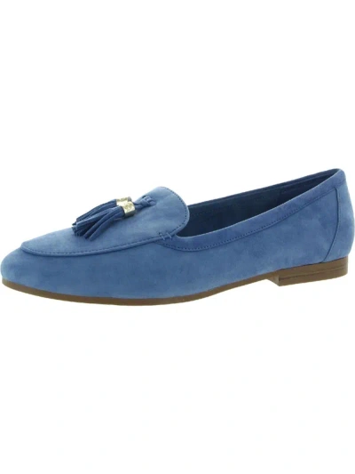 Shop Charter Club Margott Womens Leather Tassel Smoking Loafers In Blue