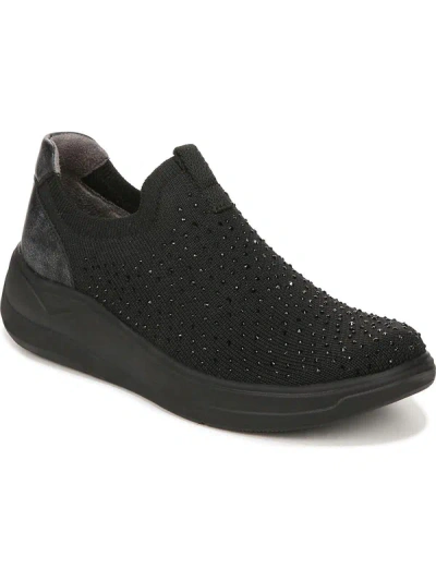 Shop Bzees Twilight Womens Knit Embellished Slip-on Sneakers In Black