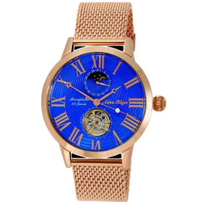 Shop Adee Kaye Men's Moonar Blue Dial Watch In Gold