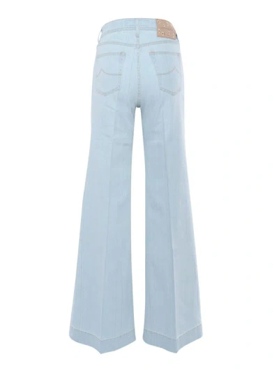 Jacob Cohen Light Blue Flared Jeans In Multicolor