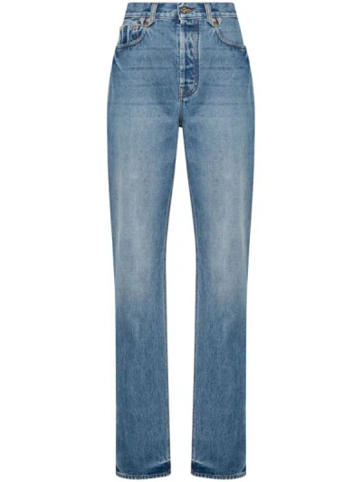 Shop Jacquemus Le De-nimes Droit Jeans In Clear Blue