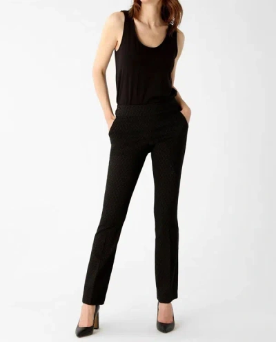 Shop Lisette Jenson Jacquard 31" Mini-flair Pant With Pockets In Brown/black