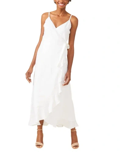 Shop J.mclaughlin J. Mclaughlin Emilia Linen Dress In White