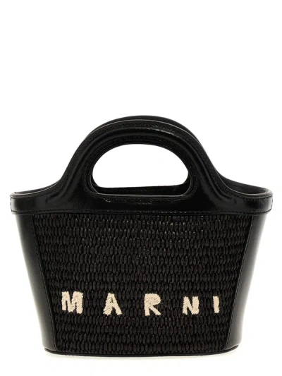 Shop Marni 'tropicalia Micro' Handbag In Black