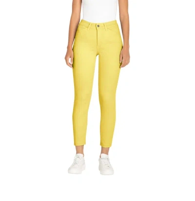 Shop Mac Dream Chic Straight Cotton Stretch Jean In Sunny Yellow