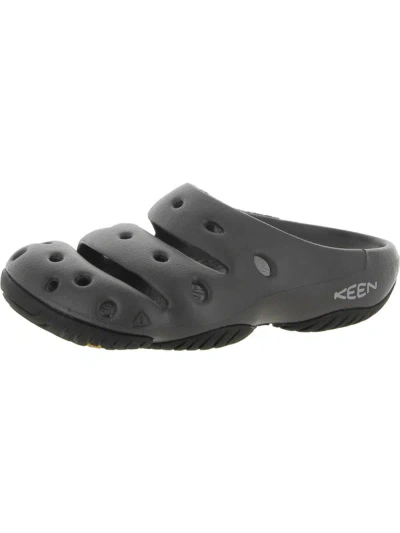 Shop Keen Yogui Mens Slip-on Slides Clogs In Grey