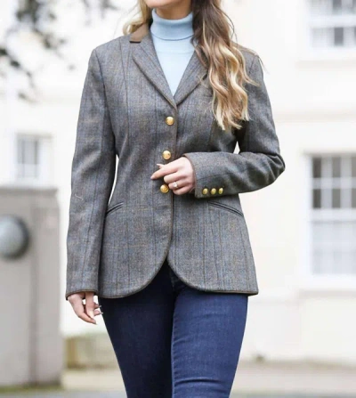 Shop Alan Paine Tweed Ladies Surrey Blazer In Taupe In Grey