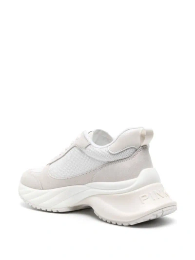 Shop Pinko Love Birds Motif Sneakers In White
