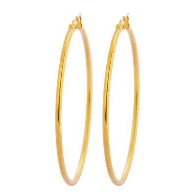 Liv Oliver 18k Gold Large Hoop Earrings In Gold