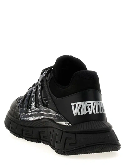 Shop Versace 'trigreca' Sneaker In Black