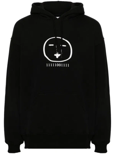 Shop Société Anonyme Face Logo Hoodie Over Clothing In Black