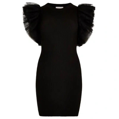 Shop Apricot Extreme Tulle Sleeve In Black