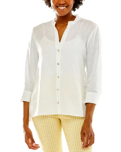 Shop Sara Campbell The Lisa Linen Top In White