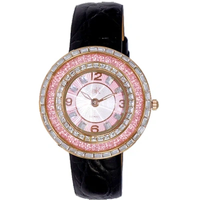 Shop Adee Kaye Women's Facceta Rose Gold Dial Watch In Silver