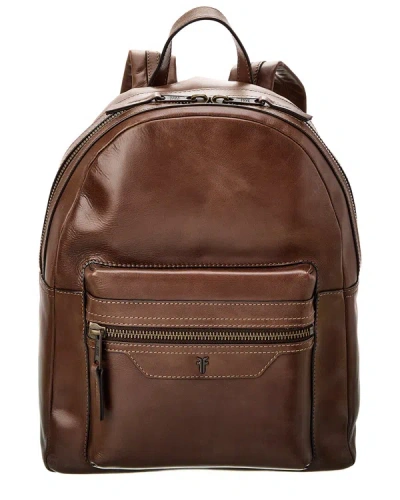 Shop Frye Grant Leather Backpack In Brown