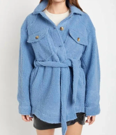 En Saison Elia Shacket Jacket In Blue