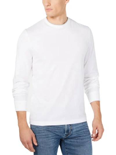 Shop Club Room Mens Cotton Crewneck T-shirt In White