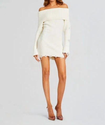Shop Ser.o.ya Everleigh Dress In Winter White