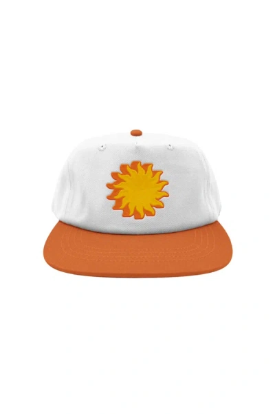 Free And Easy Men's Sun Shadow Two Tone Snapback Hat In Bone/orange In Multi